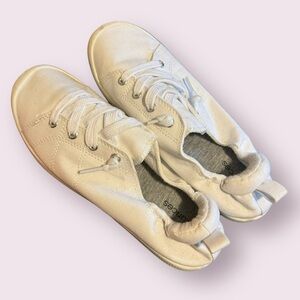 Maurices Ruched White Lace-Up Low Top Sneakers